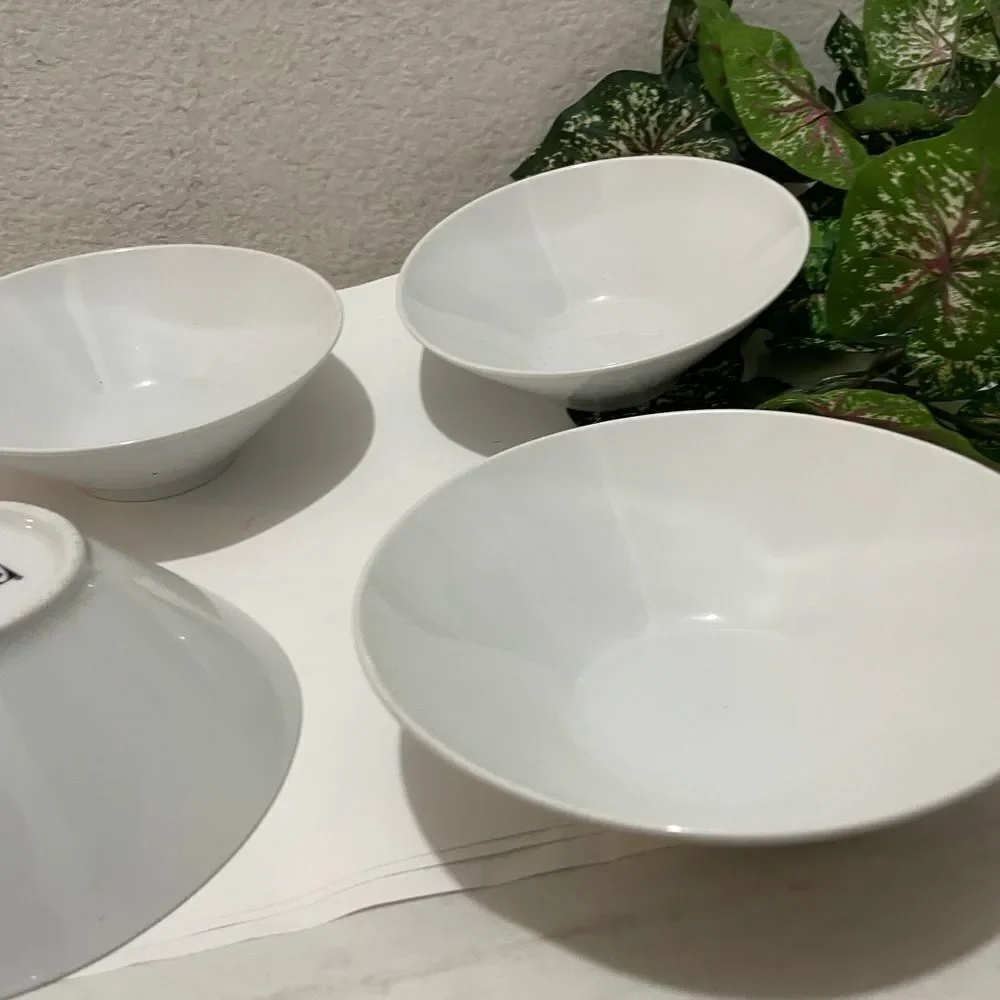 IKEA WHITE 21986 set of 4 Cereal Bowls 6 5/8